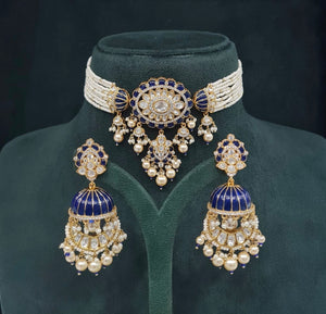 Kundan Choker 05695 - KRISHNA'S SWETA JEWELLERY