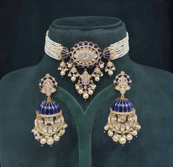 Kundan Choker 05695 - KRISHNA'S SWETA JEWELLERY