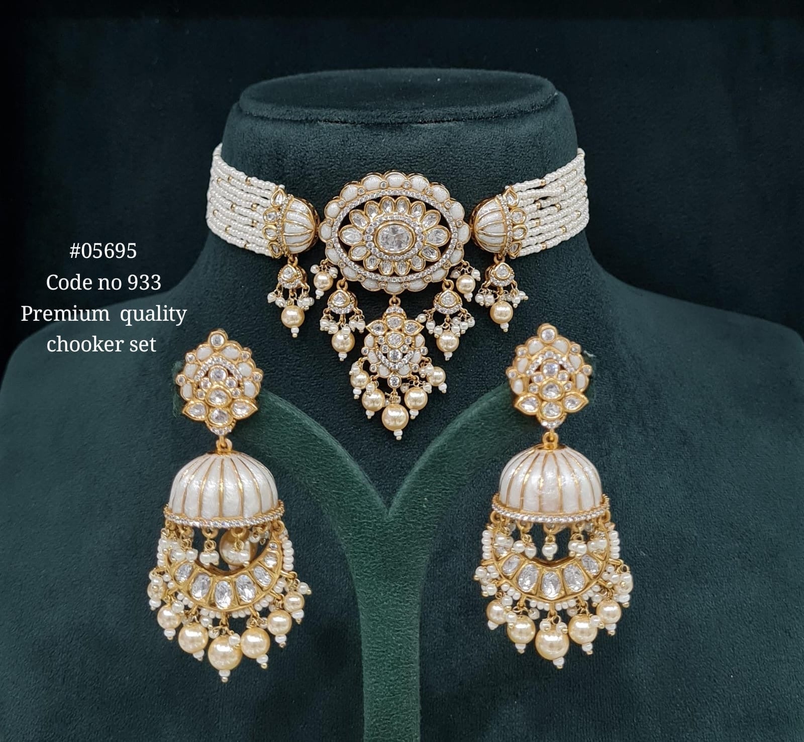 Kundan Choker 05695 - KRISHNA'S SWETA JEWELLERY