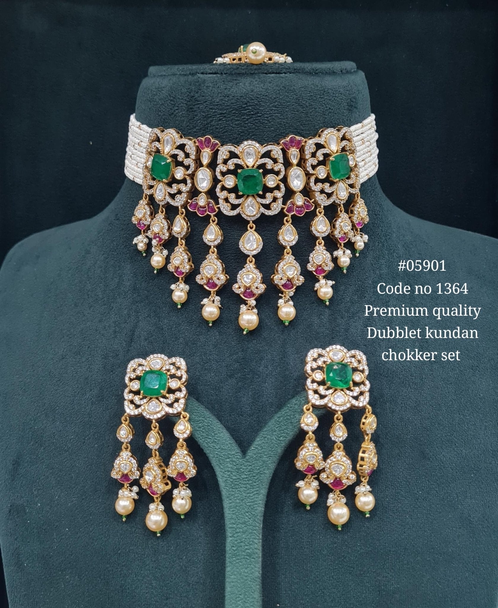 Kundan Choker 05901 - KRISHNA'S SWETA JEWELLERY