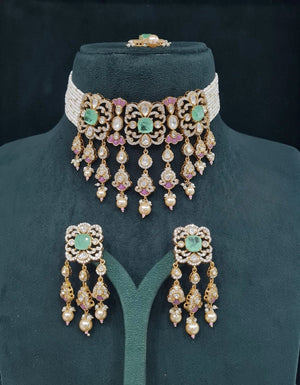 Kundan Choker 05901 - KRISHNA'S SWETA JEWELLERY