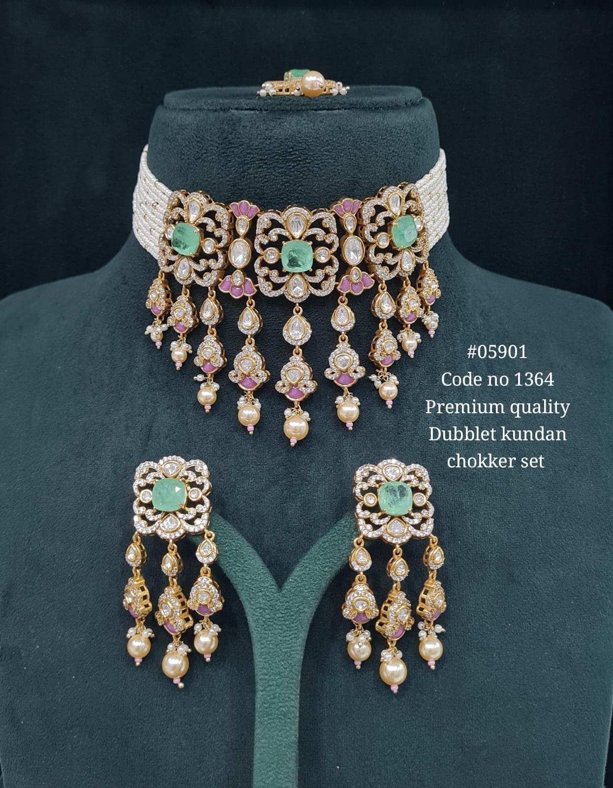 Kundan Choker 05901 - KRISHNA'S SWETA JEWELLERY