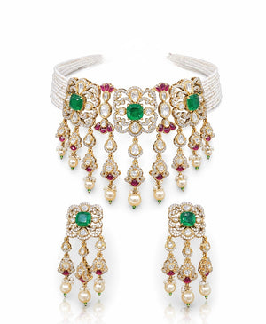 Kundan Choker 05901 - KRISHNA'S SWETA JEWELLERY