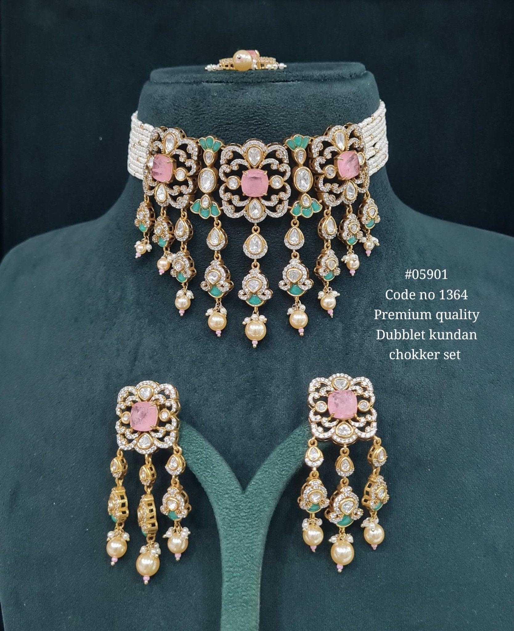 Kundan Choker 05901 - KRISHNA'S SWETA JEWELLERY