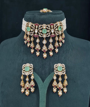 Kundan Choker 05901 - KRISHNA'S SWETA JEWELLERY