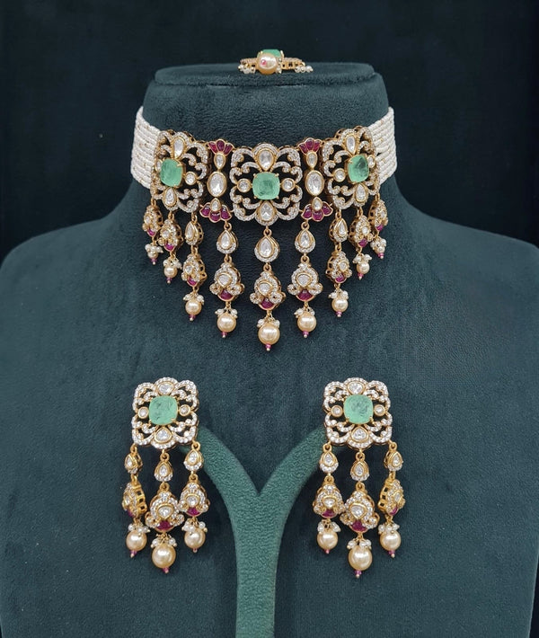 Kundan Choker 05901 - KRISHNA'S SWETA JEWELLERY