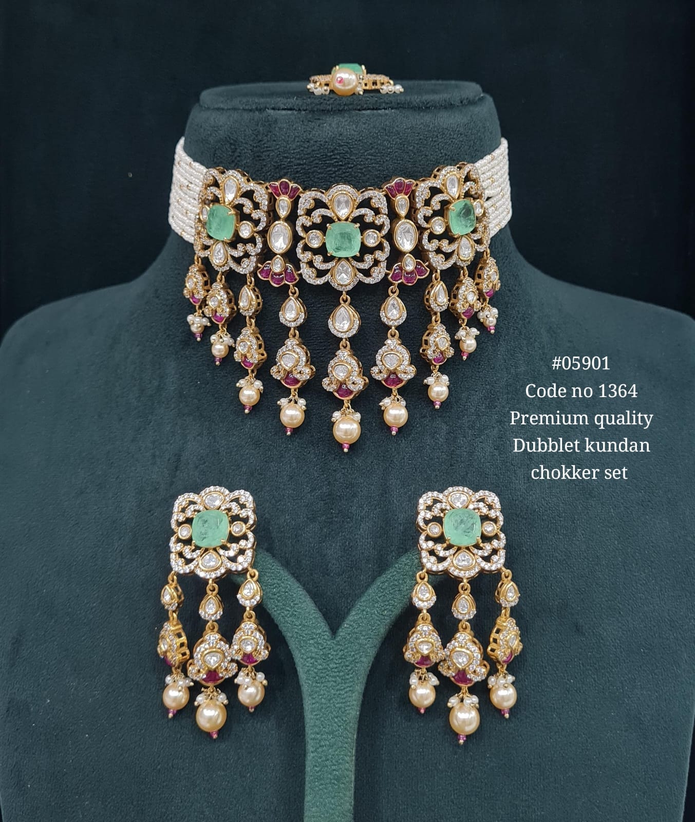 Kundan Choker 05901 - KRISHNA'S SWETA JEWELLERY