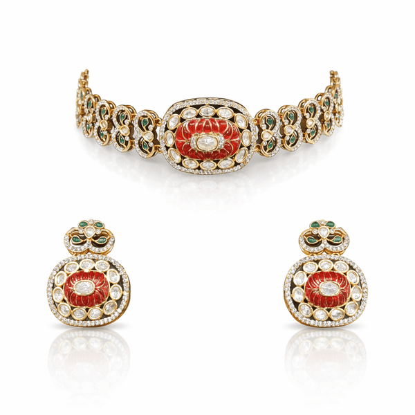 Kundan Choker 08943 - KRISHNA'S SWETA JEWELLERY