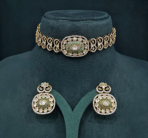 Kundan Choker 08943 - KRISHNA'S SWETA JEWELLERY