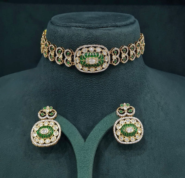 Kundan Choker 08943 - KRISHNA'S SWETA JEWELLERY