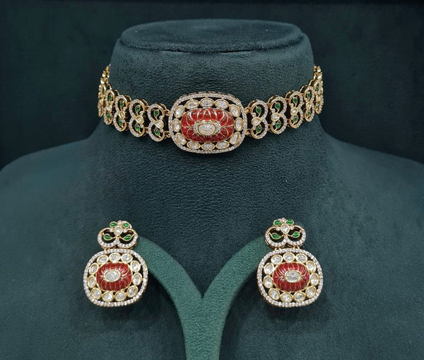 Kundan Choker 08943 - KRISHNA'S SWETA JEWELLERY