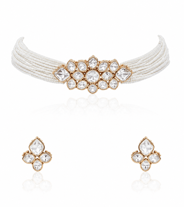 Kundan Choker 11193 - KRISHNA'S SWETA JEWELLERY
