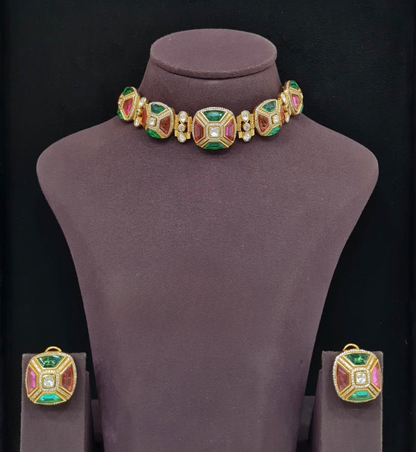 Kundan Choker 11334 - KRISHNA'S SWETA JEWELLERY