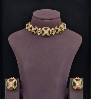 Kundan Choker 11334 - KRISHNA'S SWETA JEWELLERY