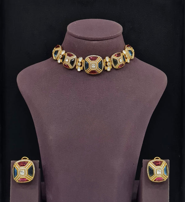 Kundan Choker 11334 - KRISHNA'S SWETA JEWELLERY
