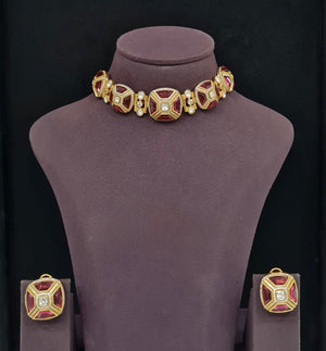 Kundan Choker 11334 - KRISHNA'S SWETA JEWELLERY