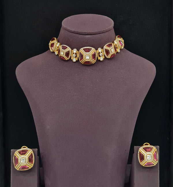 Kundan Choker 11334 - KRISHNA'S SWETA JEWELLERY
