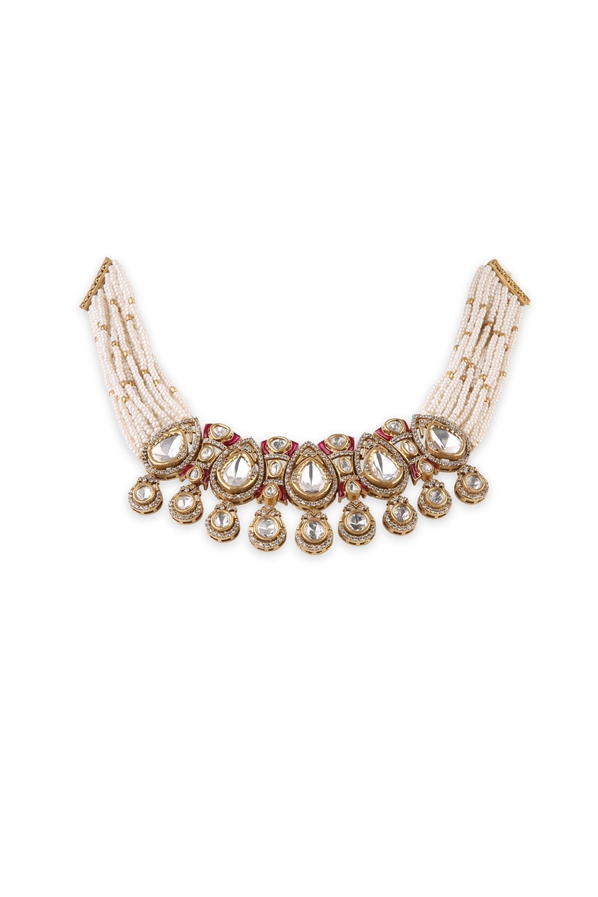 Kundan Choker 11352 - KRISHNA'S SWETA JEWELLERY