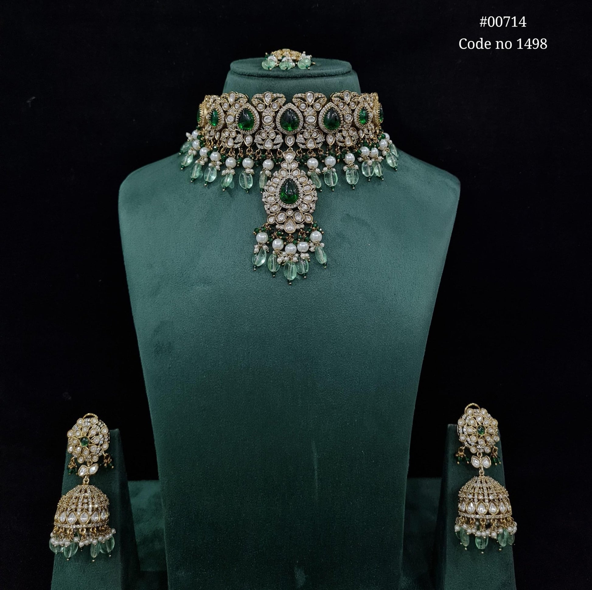 Kundan choker set 00714 - KRISHNA'S SWETA JEWELLERY