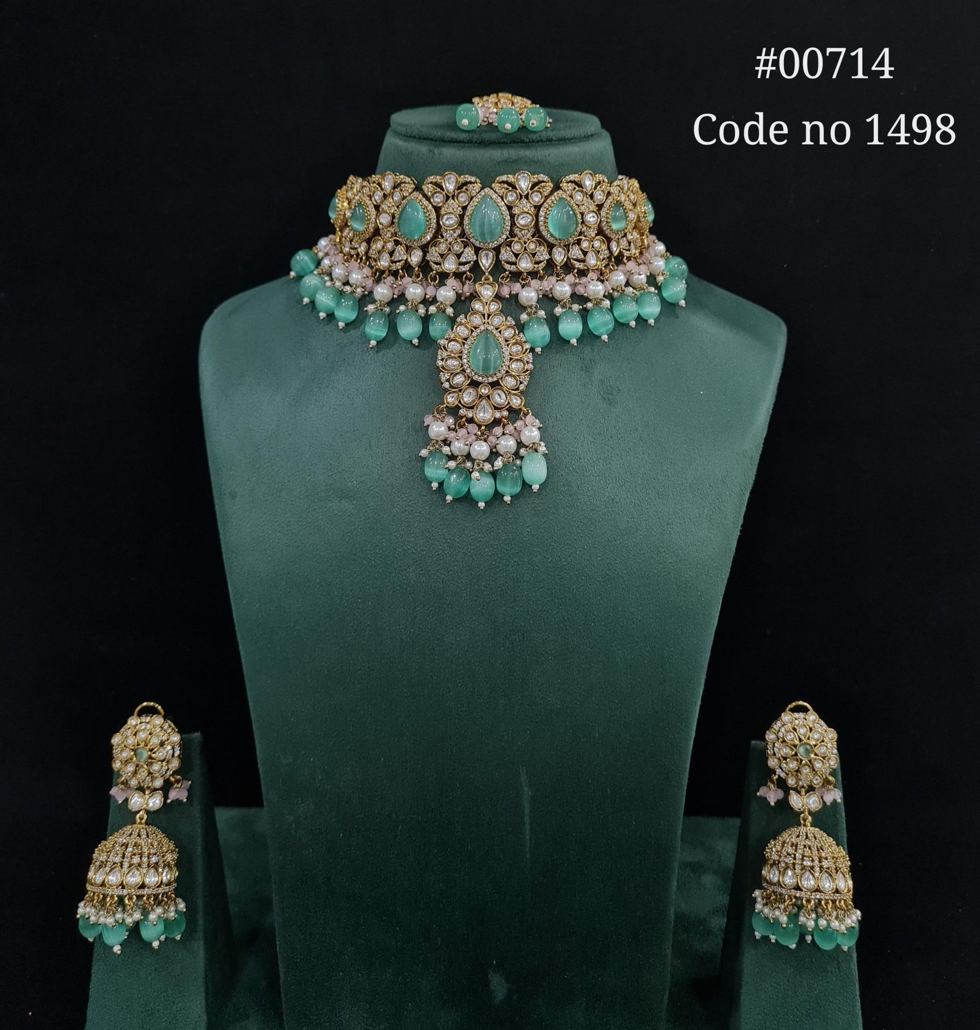 Kundan choker set 00714 - KRISHNA'S SWETA JEWELLERY