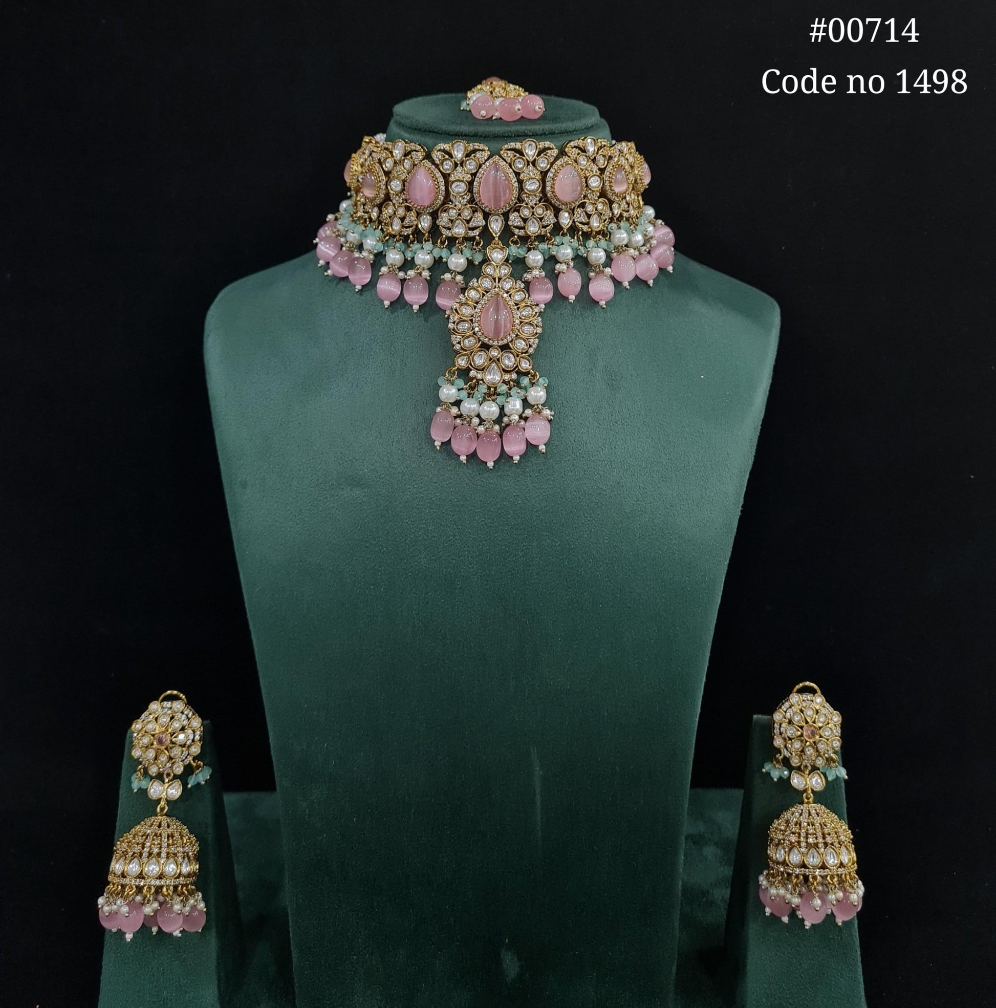 Kundan choker set 00714 - KRISHNA'S SWETA JEWELLERY