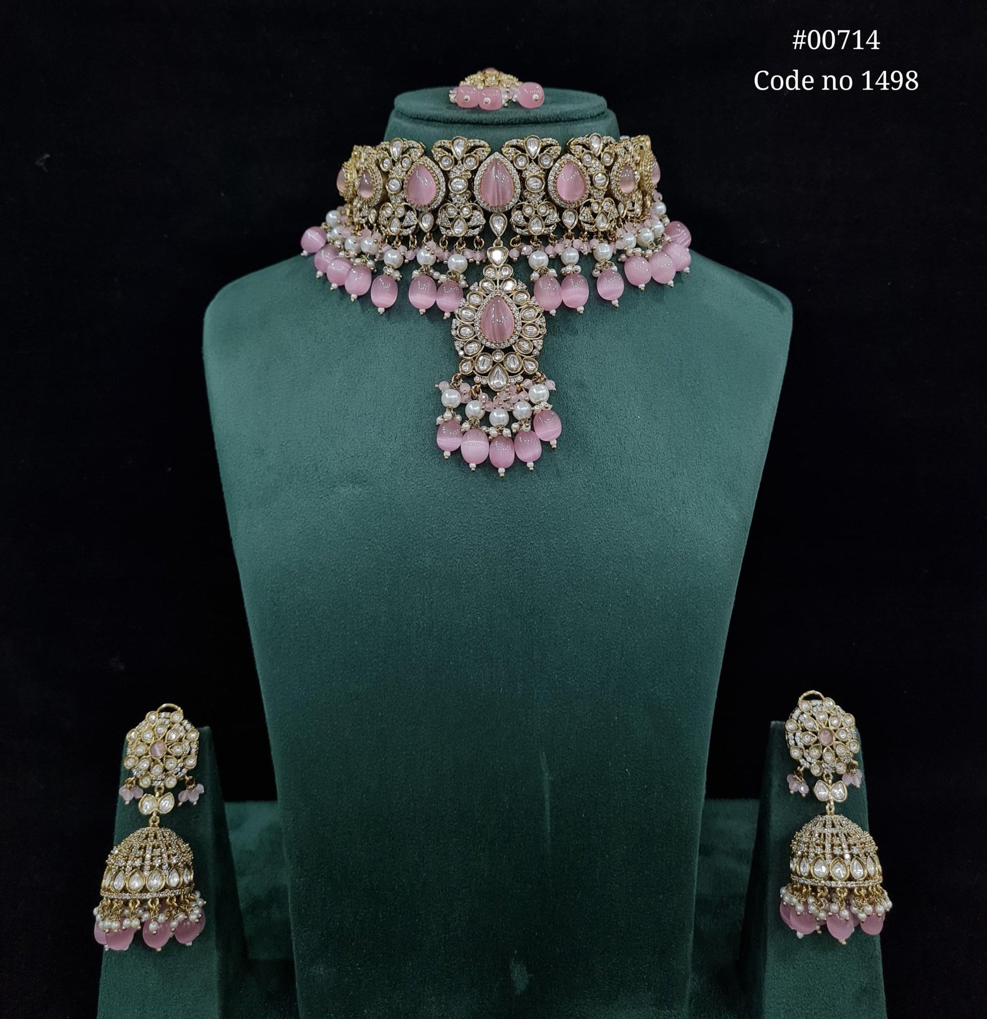 Kundan choker set 00714 - KRISHNA'S SWETA JEWELLERY