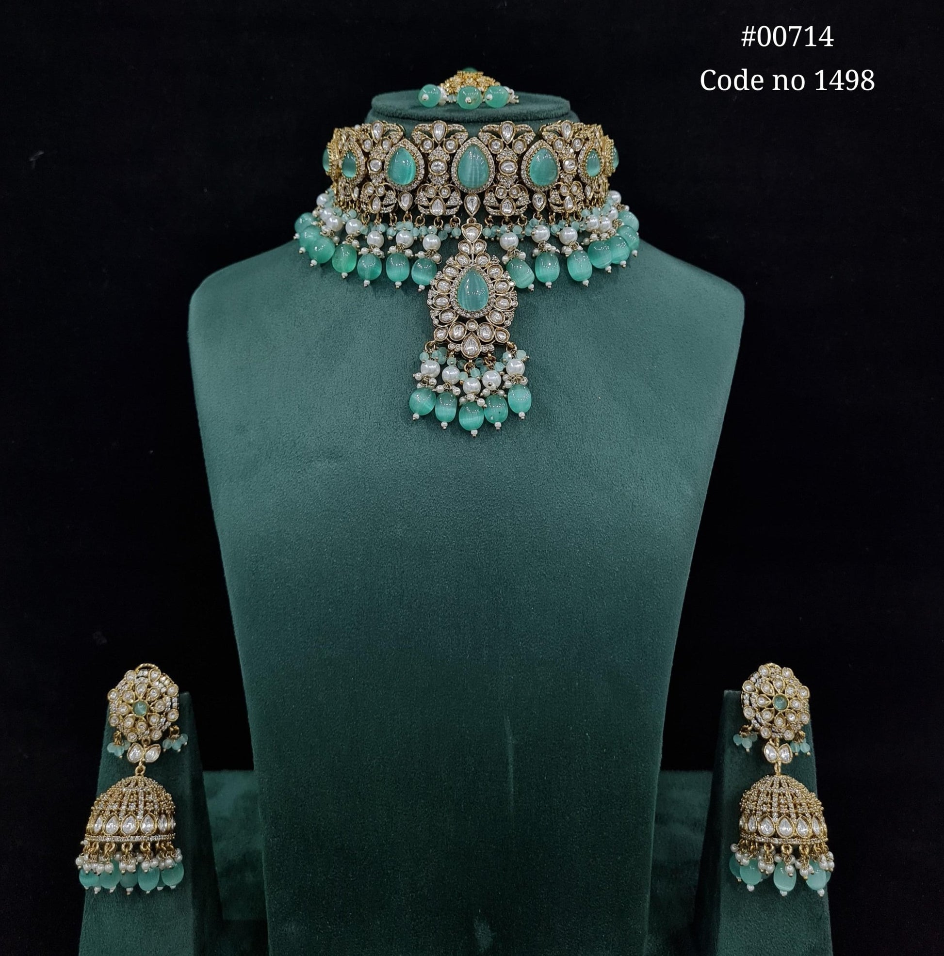 Kundan choker set 00714 - KRISHNA'S SWETA JEWELLERY
