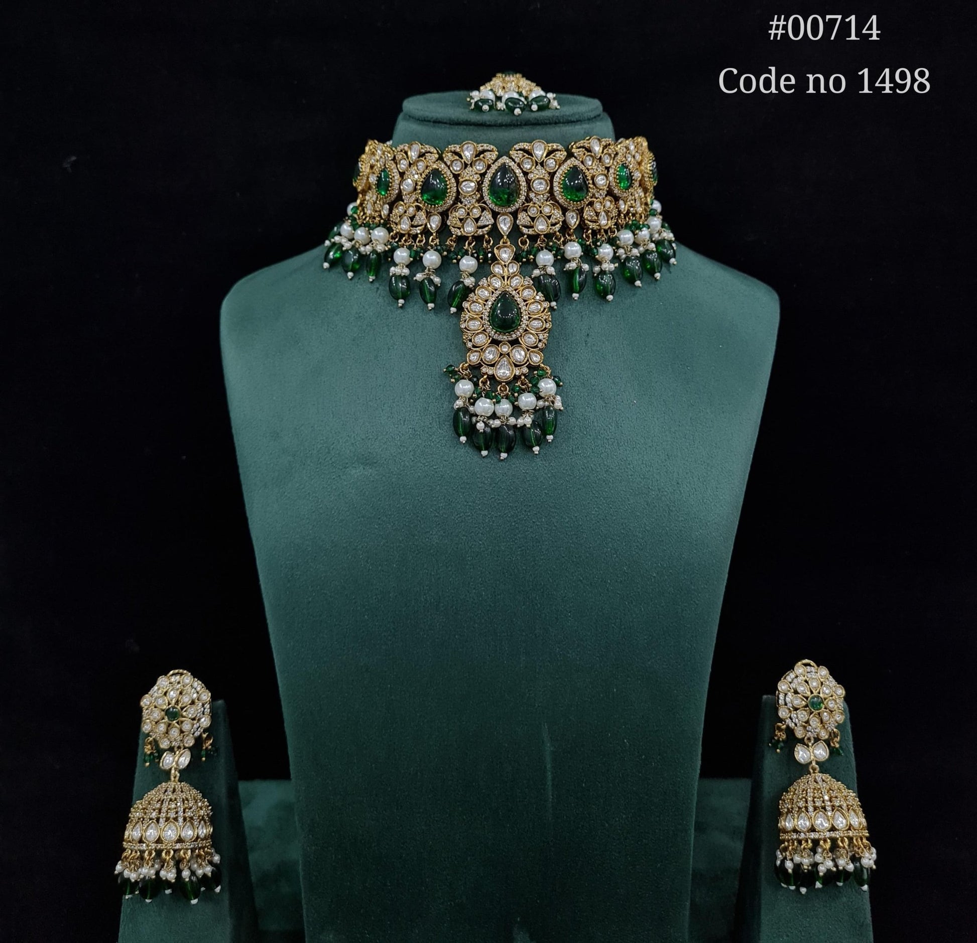 Kundan choker set 00714 - KRISHNA'S SWETA JEWELLERY