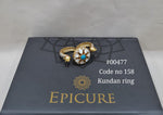 Kundan double finger ring 00477 - KRISHNA'S SWETA JEWELLERY