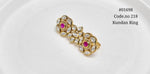 Kundan double finger ring 01698 - KRISHNA'S SWETA JEWELLERY
