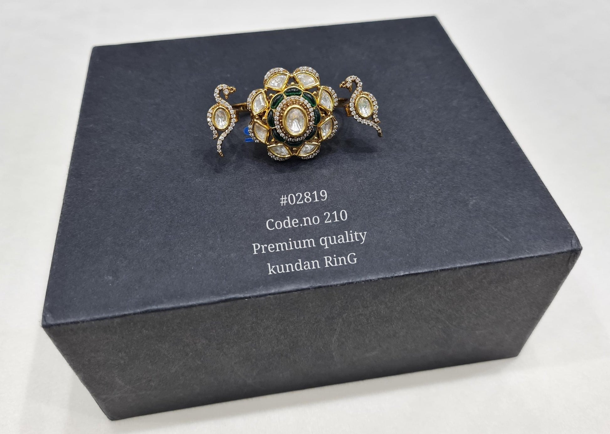 Kundan double fingerring 02819 - KRISHNA'S SWETA JEWELLERY