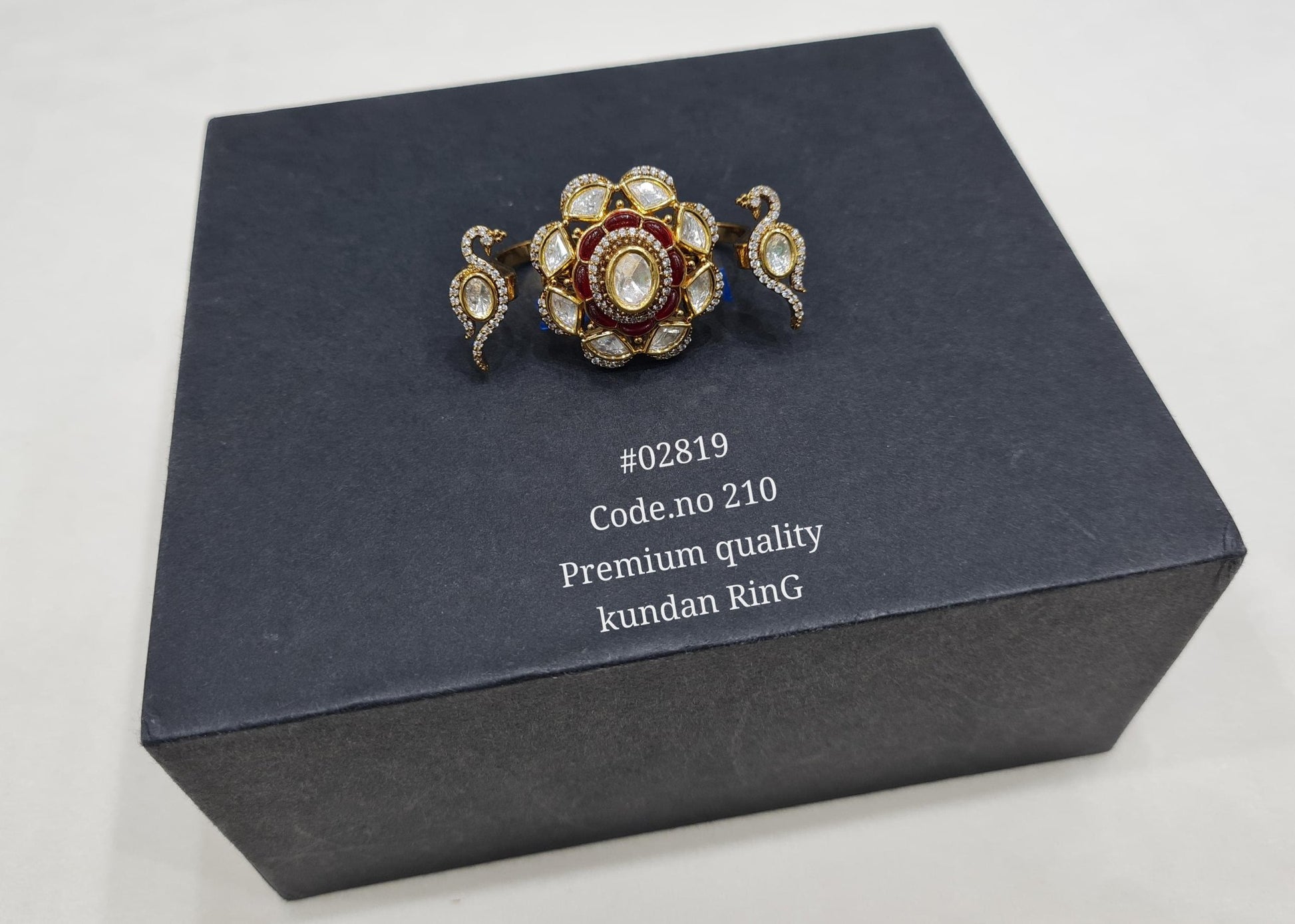 Kundan double fingerring 02819 - KRISHNA'S SWETA JEWELLERY