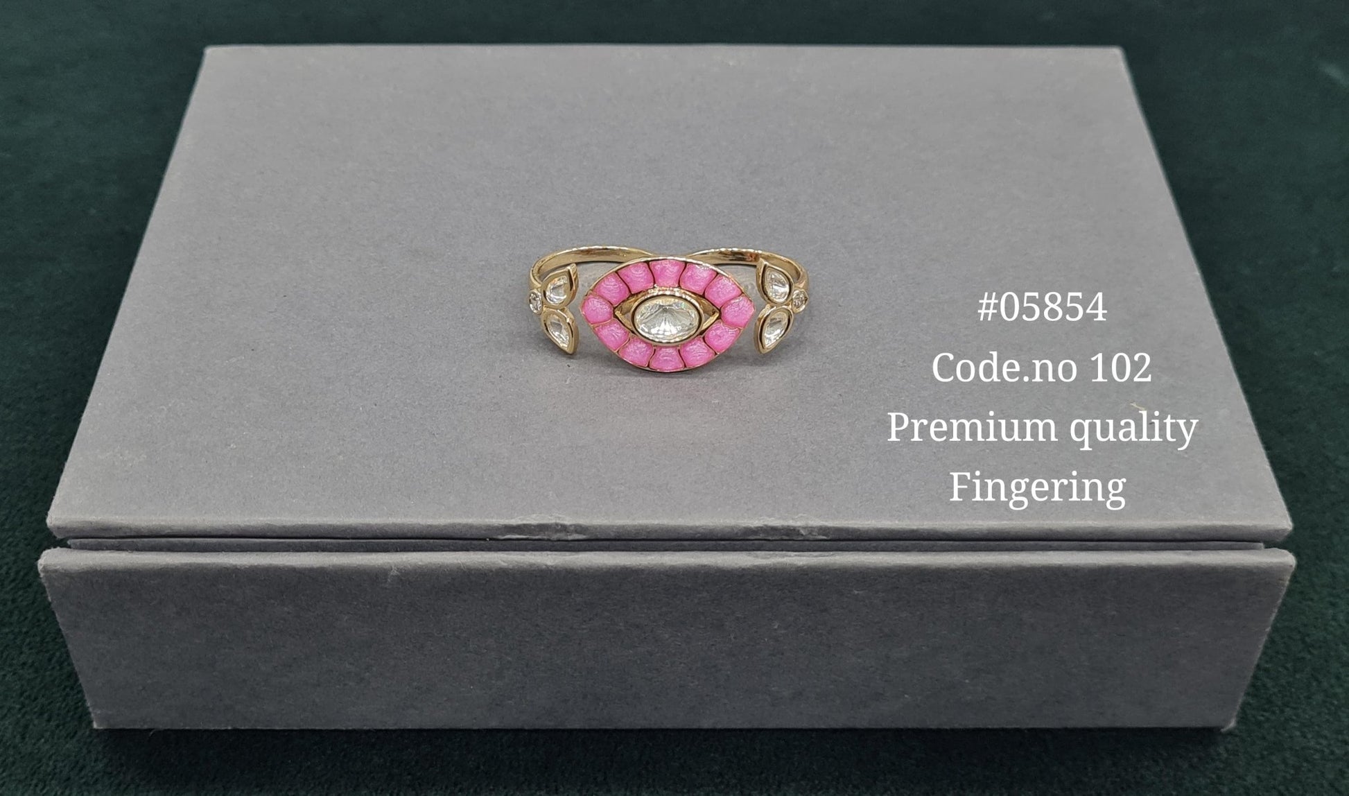 Kundan Double Fingerring 05854 - KRISHNA'S SWETA JEWELLERY