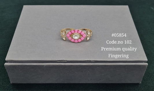 Kundan Double Fingerring 05854 - KRISHNA'S SWETA JEWELLERY