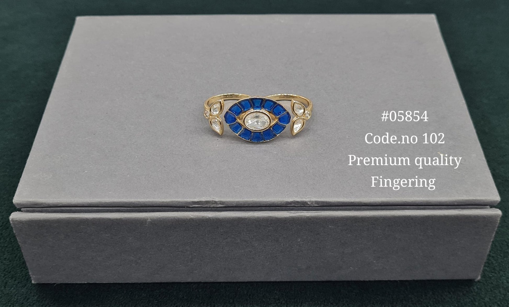 Kundan Double Fingerring 05854 - KRISHNA'S SWETA JEWELLERY