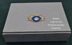 Kundan Double Fingerring 05854 - KRISHNA'S SWETA JEWELLERY