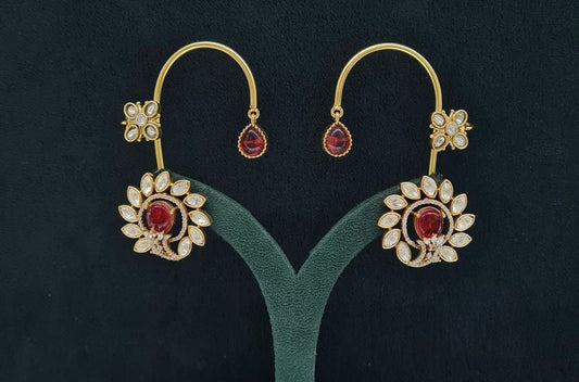 Kundan Earcuff 07567 - KRISHNA'S SWETA JEWELLERY