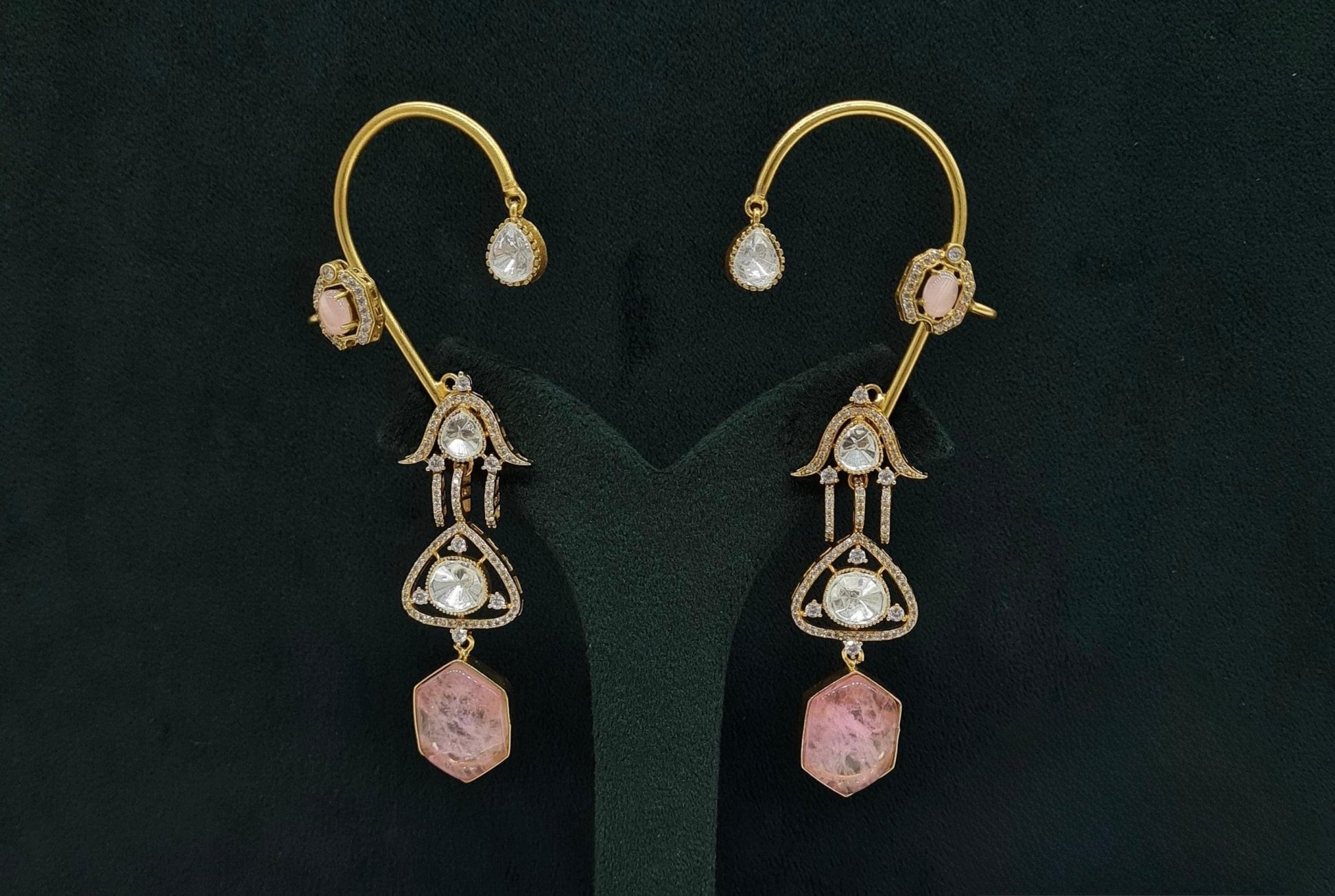 Kundan Earcuff 08063 - KRISHNA'S SWETA JEWELLERY