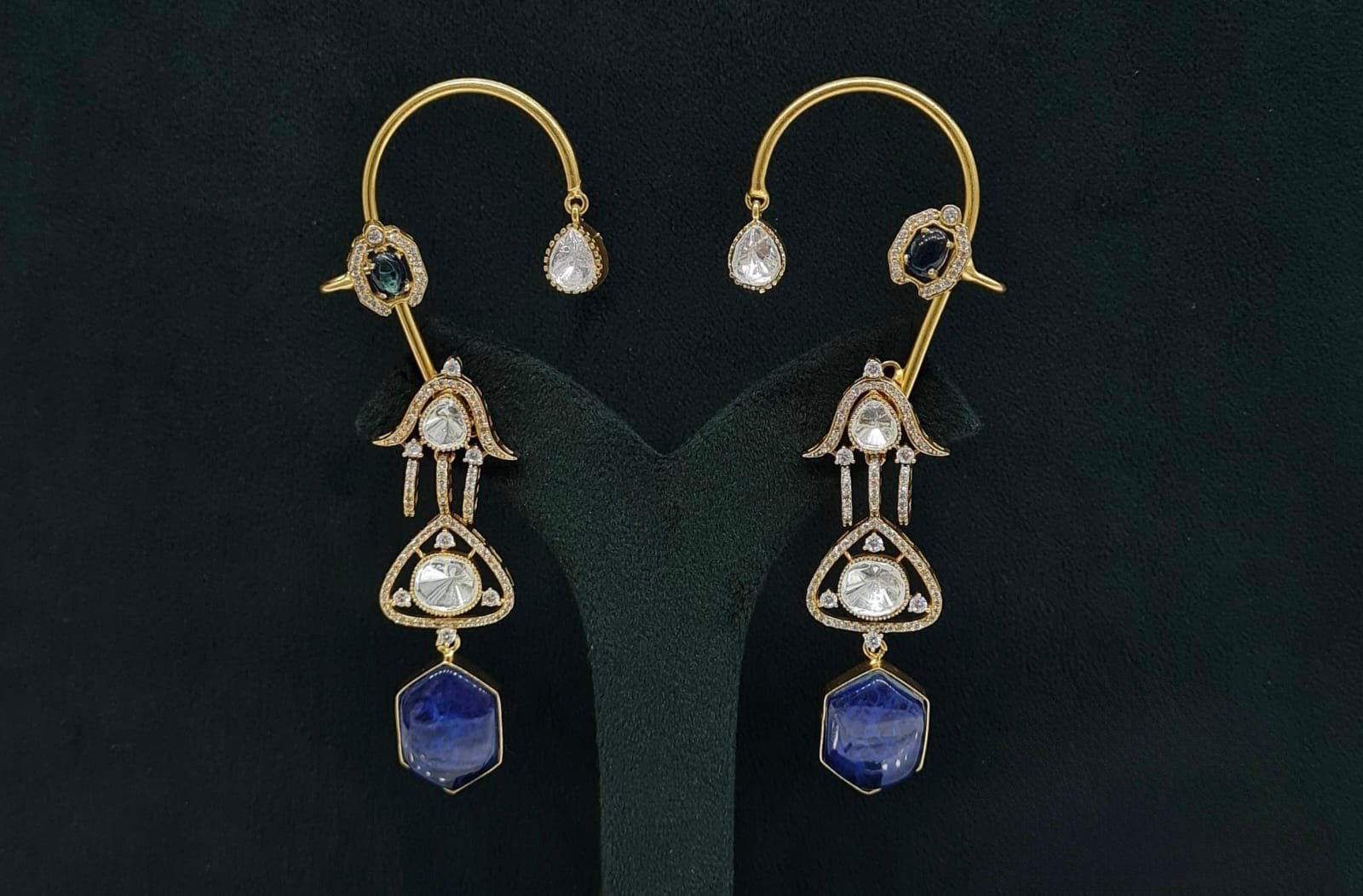 Kundan Earcuff 08063 - KRISHNA'S SWETA JEWELLERY