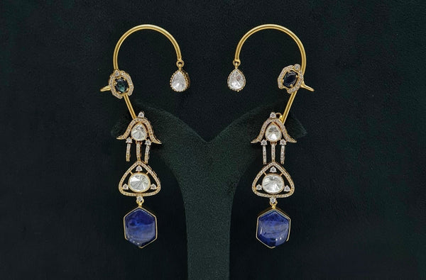 Kundan Earcuff 08063 - KRISHNA'S SWETA JEWELLERY