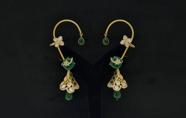 Kundan Earcuff 08208 - KRISHNA'S SWETA JEWELLERY
