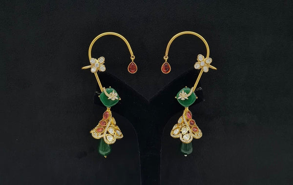 Kundan Earcuff 08208 - KRISHNA'S SWETA JEWELLERY