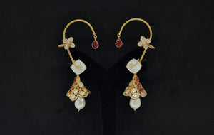 Kundan Earcuff 08208 - KRISHNA'S SWETA JEWELLERY