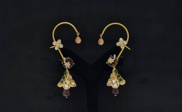 Kundan Earcuff 08208 - KRISHNA'S SWETA JEWELLERY