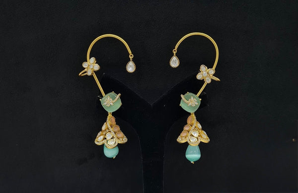 Kundan Earcuff 08208 - KRISHNA'S SWETA JEWELLERY