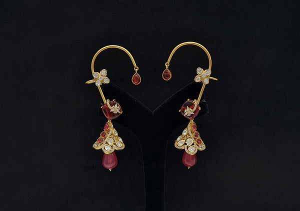 Kundan Earcuff 08208 - KRISHNA'S SWETA JEWELLERY