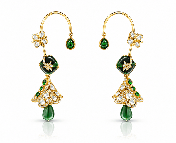 Kundan Earcuff 08208 - KRISHNA'S SWETA JEWELLERY