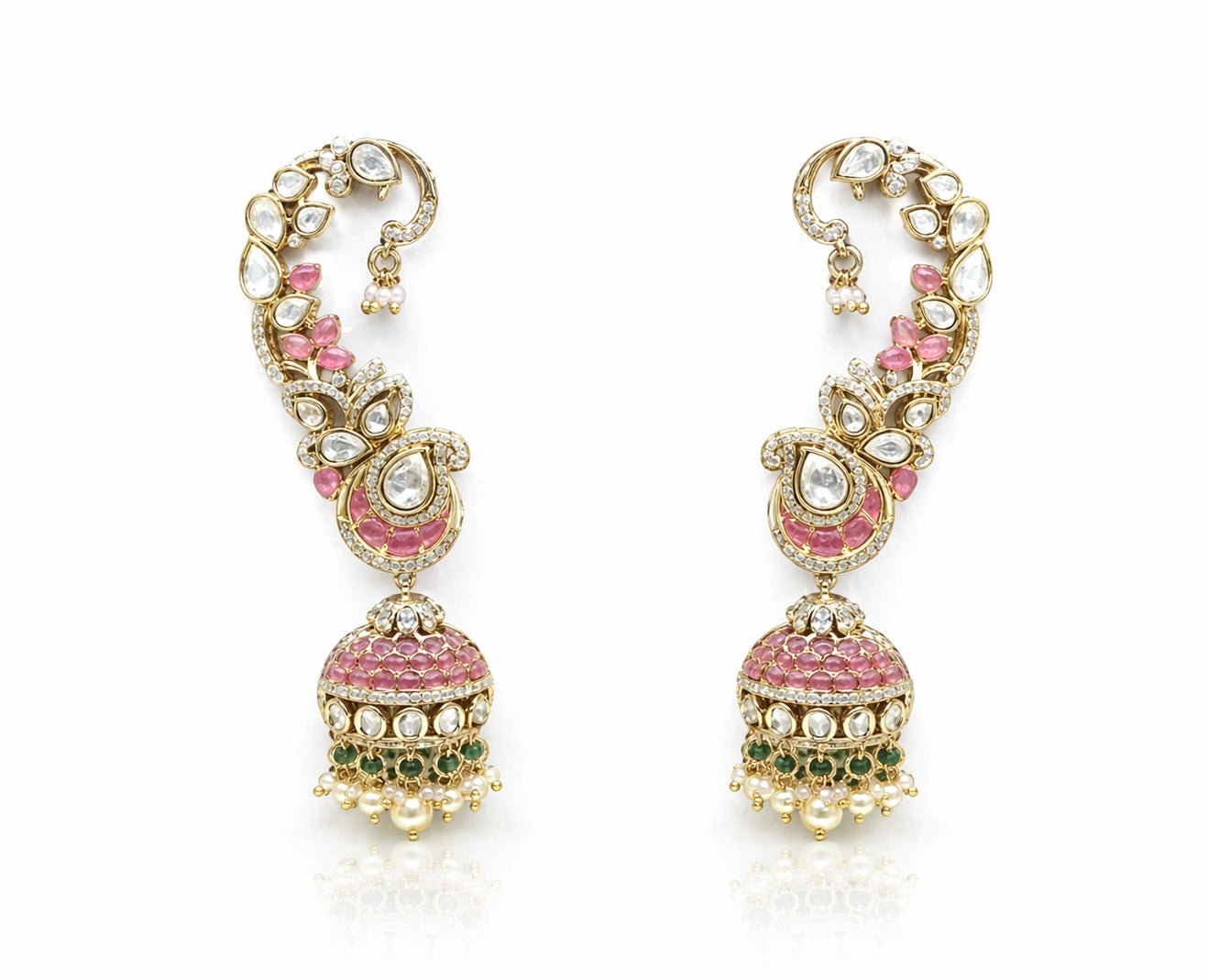 Kundan Earcuff 09381 - KRISHNA'S SWETA JEWELLERY