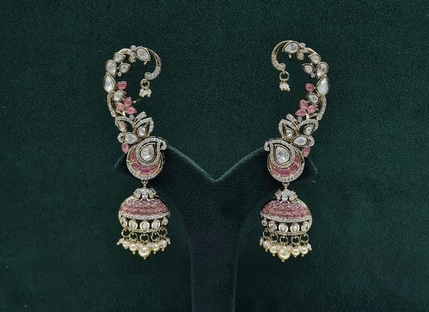 Kundan Earcuff 09381 - KRISHNA'S SWETA JEWELLERY