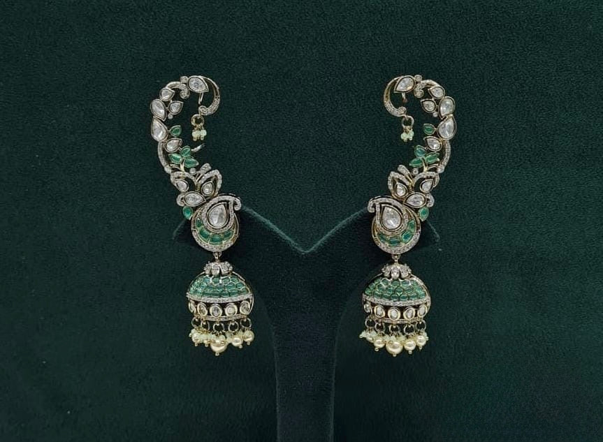 Kundan Earcuff 09381 - KRISHNA'S SWETA JEWELLERY